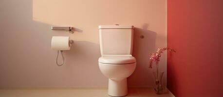 Corner bidet cabin with wall mounted shower attachment including toilet and details photo