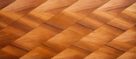 Abstract rhombus patterned light brown natural wood veneer panel photo
