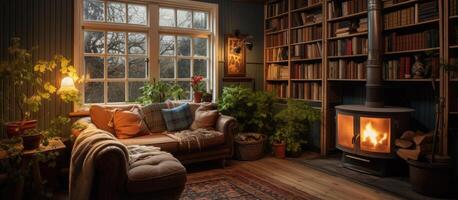 A warm Swedish living space photo