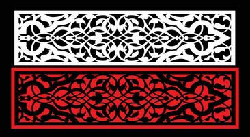 Decorative wall panels set Jali design CNC pattern,laser cutting pattern,router CNCcutting. vector