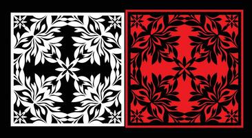 Decorative wall panels set Jali design CNC pattern,laser cutting pattern,router CNCcutting. vector