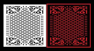 Decorative wall panels set Jali design CNC pattern,laser cutting pattern,router CNCcutting. vector