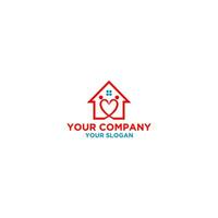 Home Care logo design template vector image