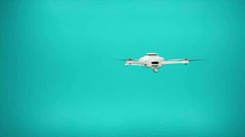 3d Rendern Bewegung von Drohne, Mini Drohne zum hoch Winkel Foto und Video Schuss