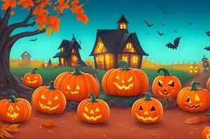 Happy Halloween backgrounds crafted with creativity and technology. Hauntingly impressive visuals photo