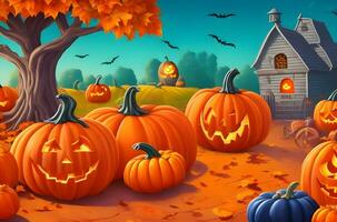 Happy Halloween backgrounds crafted with creativity and technology. Hauntingly impressive visuals photo