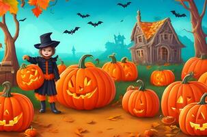 Happy Halloween backgrounds crafted with creativity and technology. Hauntingly impressive visuals photo