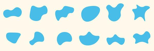 set of abstract blob vector