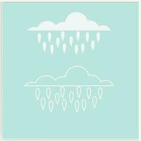 Cartoon white clouds on blue sky for design vector