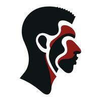 Profile Afro American Man Silhouette vector