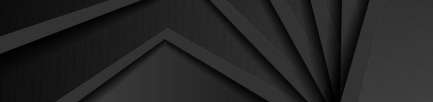 Black 3d abstract corporate background vector