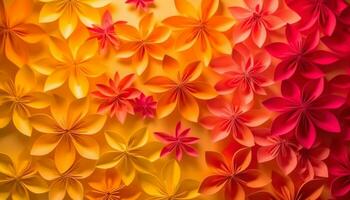 resumen floral modelo en multi de colores fondo, simbolizando belleza en naturaleza generado por ai foto