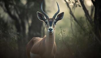 animal en el salvaje en pie en el africano desierto generado por ai foto