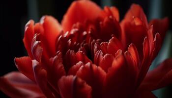 Close up of a vibrant, multi colored flower in a formal garden generated by AI photo