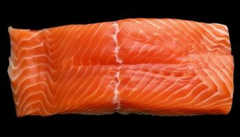 Fresh salmon fillet, a healthy gourmet meal, grilled to perfection generated by AI photo