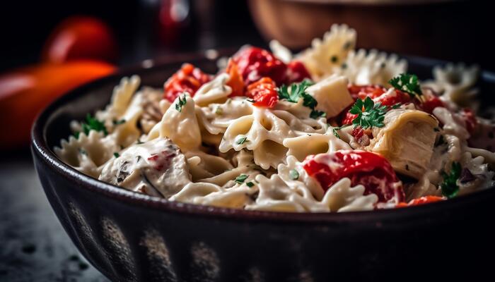 Chicken Pasta Salad Stock Photos, Images and Backgrounds for Free Download