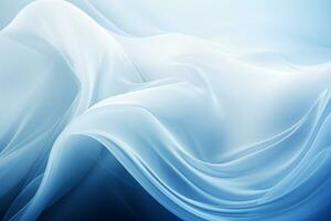 Ai generative.  Blue and white flowing curves photo