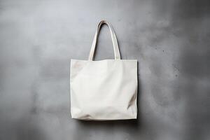 Ai generative.  White Tote cotton bag photo