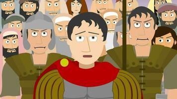 Cartoon Bible Illustration of a Roman Soldier who realized that Jesus did not sin video