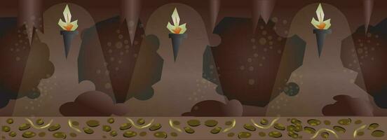 Cave Game Background vector