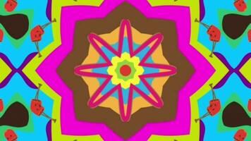 colorful kaleidoscope rotating animation design video