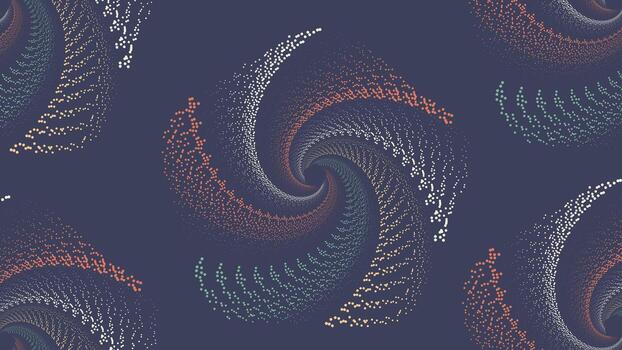 Abstract spiral ball splashes background in data cycle style. This creative style background for your creative project. You can use it as a banner. vector