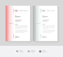 Professional creative letterhead template design for your business vector