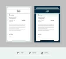 Professional creative letterhead template design for your business vector