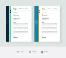 Professional creative letterhead template design for your business vector