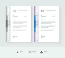 Professional creative letterhead template design for your business vector