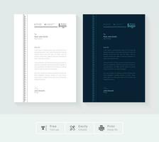 Professional creative letterhead template design for your business vector