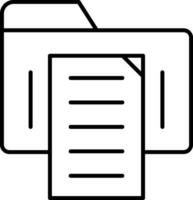 documento línea vector icono diseño