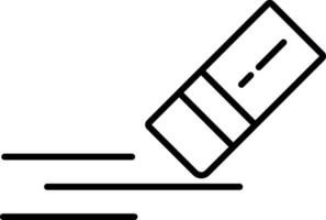 Eraser Line Vector Icon Design