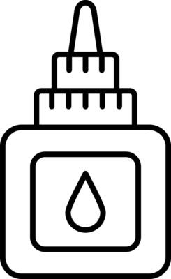 Liquid Glue Line Vector Icon Design