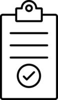 Clipboard Line Vector Icon Design