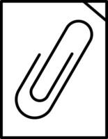 Paperclip Line Vector Icon Design