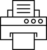 Printer Line Vector Icon Design