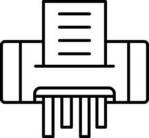 Paper Shredder Line Vector Icon Design