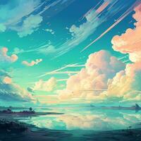 panorama sky cloud art illustration photo