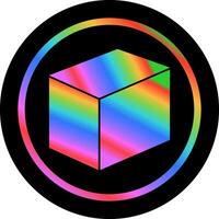 icono de vector de cubo