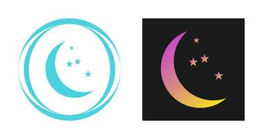 Moon and Stars Vector Icon