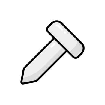 Simple Nail lineal color icon. The icon can be used for websites, print templates, presentation templates, illustrations, etc vector