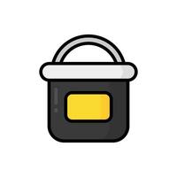 Simple Paint Bucket lineal color icon. The icon can be used for websites, print templates, presentation templates, illustrations, etc vector