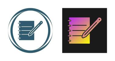 Notebook and Pen Vector Icon
