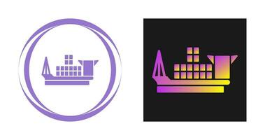 Cargo Ship Vector Icon