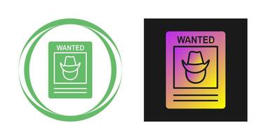 Wanted Poster Vector Icon