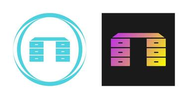 Table with Drawers Vector Icon