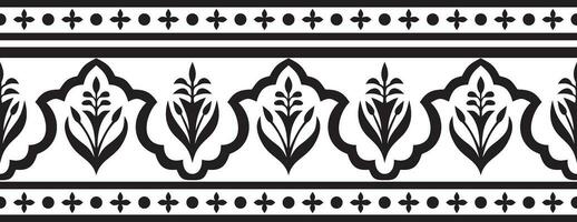 vector sin costura nacional monocromo negro ornamento de antiguo Persia. iraní étnico interminable borde, marco