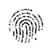 Unique Thumbprint Pictogram. Human Finger Print Silhouette Icon. Fingerprint, Biometric Identification. Touch ID Sign. Scan Password Symbol. Security and Protection. Isolated Vector Illustration.