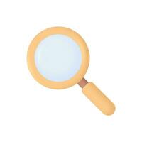 3d Realistic Magnifying glass vector illustration